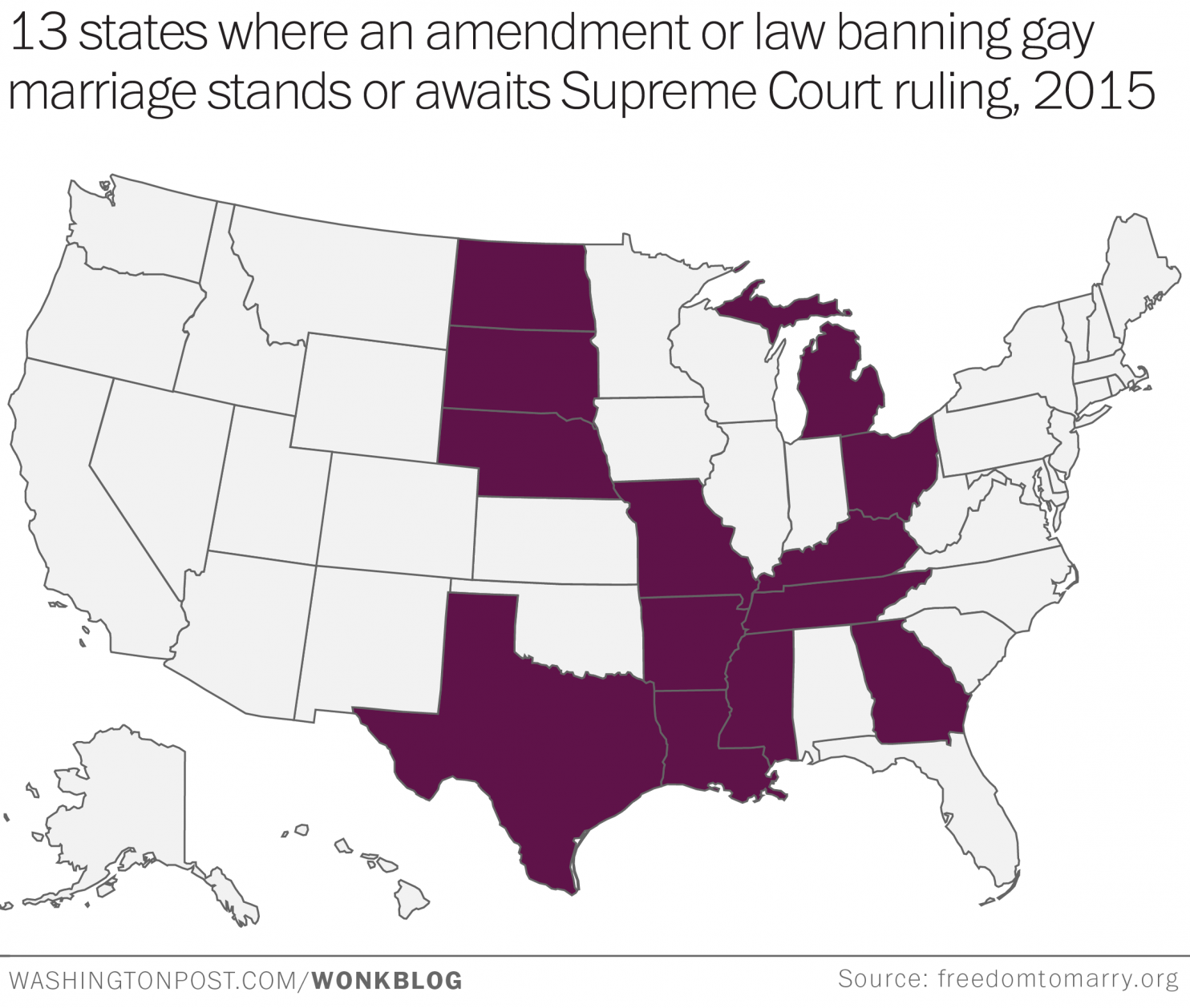 What state ban same sex marriage